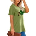 thumbnail image 2 of Anbech St. Patrick's Day Plus Size T-Shirts for Women Graphic Leopard Plaid Clover Print Oversize Tees Shamrock Short Sleeves T-Shirt with Round Neck, 2 of 4