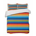 thumbnail image 2 of Quilts Twin Size, Colorful Striped Soft Comforter Bedding Set for Bed, Boho Rainbow Abstract Stripes Lines Lightweight Quilted Bedspread with Pillow Cover(2 Pieces) for All Season, 68x86 Inch, 2 of 6