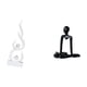 thumbnail image 5 of Escultura Abstracta De Resina Con Forma De Llama De Fuego, Adorno Moderno Para Escritorio, Patio, Oficina, Estantería, Armario, Dormitorio, Chimenea, Regalo, 5 of 8