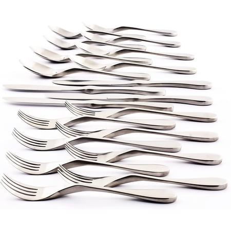 Original Cutlery Utensils Flatware Set, 20 Piece (Service for 4), Duo Silver