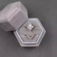 thumbnail image 4 of 2Ct Marquise Cut Lab Created Diamond Women's Bridal Set Wedding Ring 14K White Gold Plated, 4 of 4