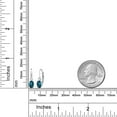 thumbnail image 6 of Gem Stone King 925 Sterling Silver London Blue Topaz and White Created Sapphire Leverback Earrings for Women (1.18 Cttw, Gemstone November Birthstone, Oval 6X4MM, Round 2MM, 3/4 inch), 6 of 6