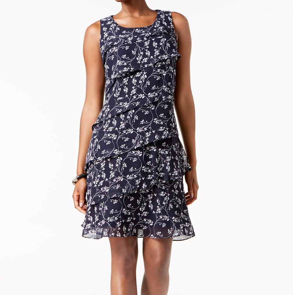 Jessica Howard - Womens Petite Tiered Sheath Dress 12P - Walmart.com - Walmart.com