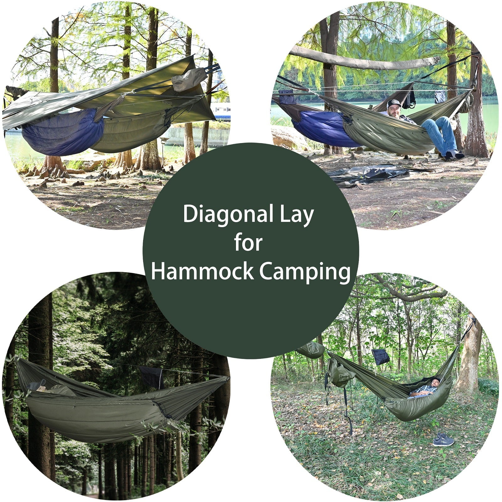 Onewind Double Hammock Underquilt for Camping, Hiking, Backpacking, 50F, Blue, 82"L x 52"W, 250 lbs