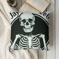 thumbnail image 3 of Motivational Quotes Have The Day You Deserve Funny Peace Sign Skeleton Throw Pillow Cover Pillowcase for Couch Bed Sofa,Skull Lover Gifts, 3 of 5