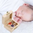 thumbnail image 4 of MOVTOTOP 1 Set Beige Wooden Baby Keepsake Box for Newborn Keepsake with Elegant Design, 4 of 8