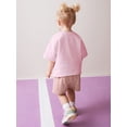 thumbnail image 1 of Emy Dola Toddler Girls Short Sleeve Outfits Summer 2pcs Shorts Set Cotton T-shirt and Shorts for 2-7 Years Kids, 1 of 2
