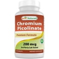 thumbnail image 1 of Suplemento Best Naturals picolinato de cromo 200 mcg 240 tabletas, 1 of 4