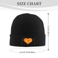 thumbnail image 3 of ZICANCN Knit Beanie Hat-Heart Love Flame Fire Winter Cap Soft Warm Classic Hats for Men Women Burn Blaze Valentine'S Day, 3 of 8