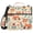 Cute Foxes Flower Leaf, variant on 3 Ring Zipper Binder with Shoulder Strap Waterproof Trapper Keeper 2 Inch D-Ring 500 Sheets Capacity Cute Foxes Flower Leaf