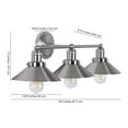 thumbnail image 5 of JONATHAN Y July 26.5" 3-Light Industrial Farmhouse Metal Vanity Light, Nickel, 5 of 7