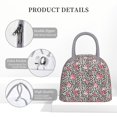 thumbnail image 4 of Fotbe Rose Mix Leopard 3 Bolsa de Almuerzo con Estampado, Lonchera Aislada, Contenedor de Comida Reutilizable Tipo Cooler a Prueba de Fugas, 4 of 6