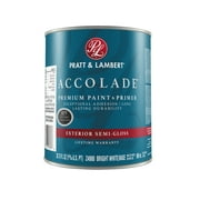 Pratt & Lambert Accolade 100% Acrylic Paint & Primer Semi-Gloss Exterior House Paint, Bright White Base, 1 Qt.