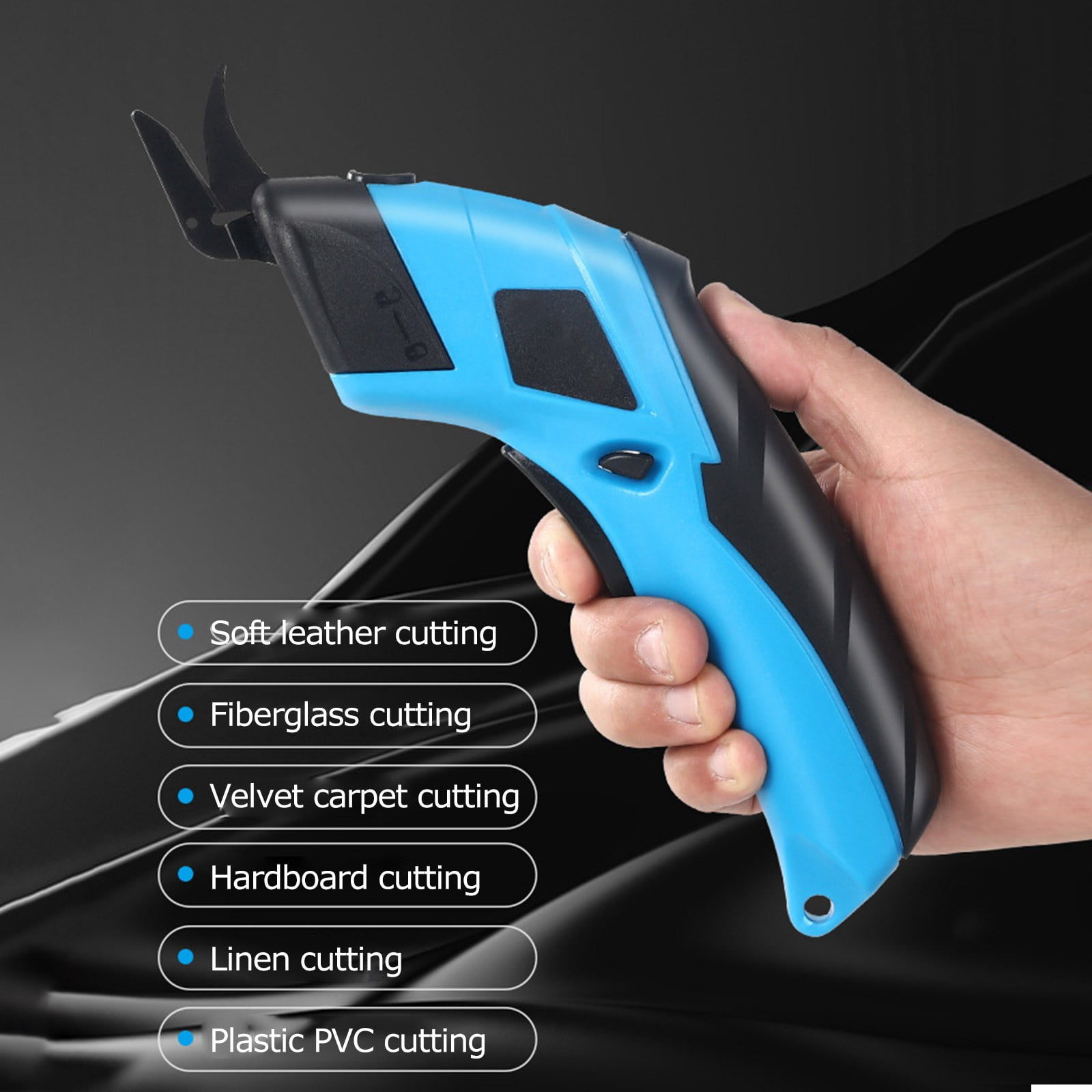 Cordless Electric Scissors Fabric Cutter for Crafts, Box, Sewing, Carpet, & Scrapbooking - Heavy Duty Rotary Shears Metal Cutting Tool - Automatic Cardboard Cutter Fabric Scissor