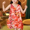 thumbnail image 4 of Edvintorg 1-9 Years Pajama Dress for Kids Soft Comfy Casual Nightgown Dress Loungewear Children's Girls Scoop Neck Floral Princess Sundress Sleep Dress for Kids, 4 of 6
