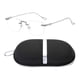 thumbnail image 2 of Gafas para juegos con montura de lentes planas transparentes y antiluz azul Plata, 2 of 9