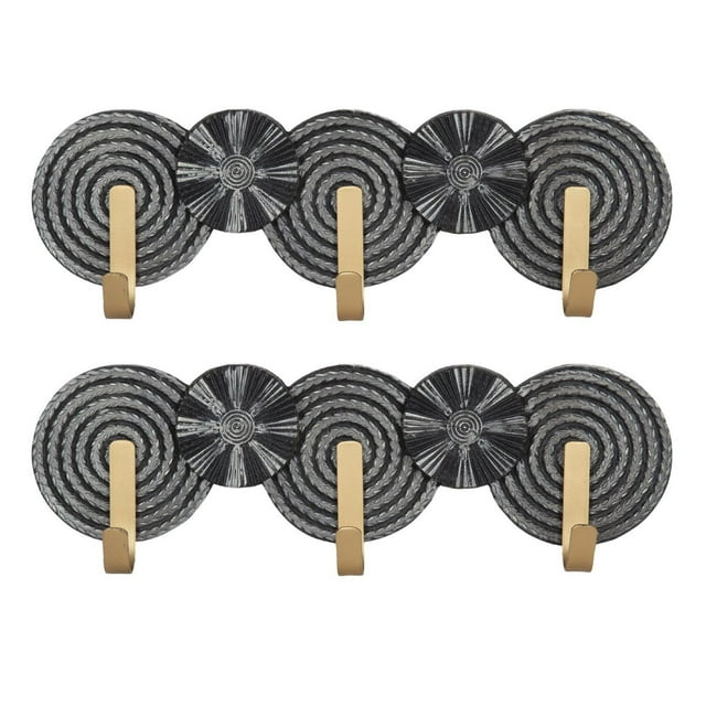 Ensemble de plaques Spinoza avec crochets de hometrends, noir/doré