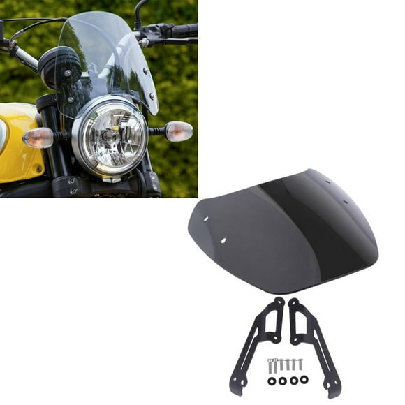 Parabrisas de motocicleta Cola spoiler de parabrisas para SCRAMBLER 16+ gris parabrisas transparente
