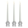 thumbnail image 6 of Mainstays Decorative Clear Glass Ribbed Taper Tealight Candleholder, Set of 3, 3", 6 of 8