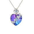 thumbnail image 1 of pitrice Mom Necklace Flower Heart-shaped Colorful Diamond Necklace Mother's Day Gift, 1 of 9