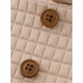 thumbnail image 4 of Fdqin Boys Hoodies 3 Piece Waffle Button Sweatshirts Long Sleeve Loose Pullover with Pocket Grey Beige Khaki 5-6 Years, 4 of 7