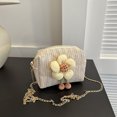 thumbnail image 2 of Bolsos de mano para mujer, bandolera de flores tejidas con paja, bolso de paja bohemio sencillo tejido a mano FLhrweasw  Nuevo, 2 of 9
