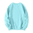 thumbnail image 6 of Women's Long Sleeve Sweatshirt Casual Crewneck Loose Fit Pullover Fleece Tops with Christmas Print, Perfect for Holiday and Casual Wear, Comfortable and Stylish,Blue,M, 6 of 6