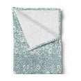 thumbnail image 2 of Abstract Soft Flannel Fleece Throw Blanket, Chaotic Curls Swirls Irregular Sizes Curvy Graphic Funky Strokes, Cozy Plush for Indoor and Outdoor Use, 50" x 60", Blue Grey and Baby Blue, by Ambesonne, 2 of 5