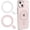 White & Pink 2pcs-magnetic Rings, variant on for Magsafe Universal Metal Rings Sticker Compatible with iPhone 15 Pro Max,15 Pro,15/14/13/12 Series,Samsung Galaxy,Google Pixel Series (White & Pink 2PCS-Magnetic Rings)
