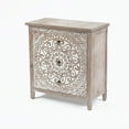 thumbnail image 4 of LuxenHome 3-Drawer 30.5" H x 28.5" W Rustic Floral Carved Wood Accent Chest, 4 of 10