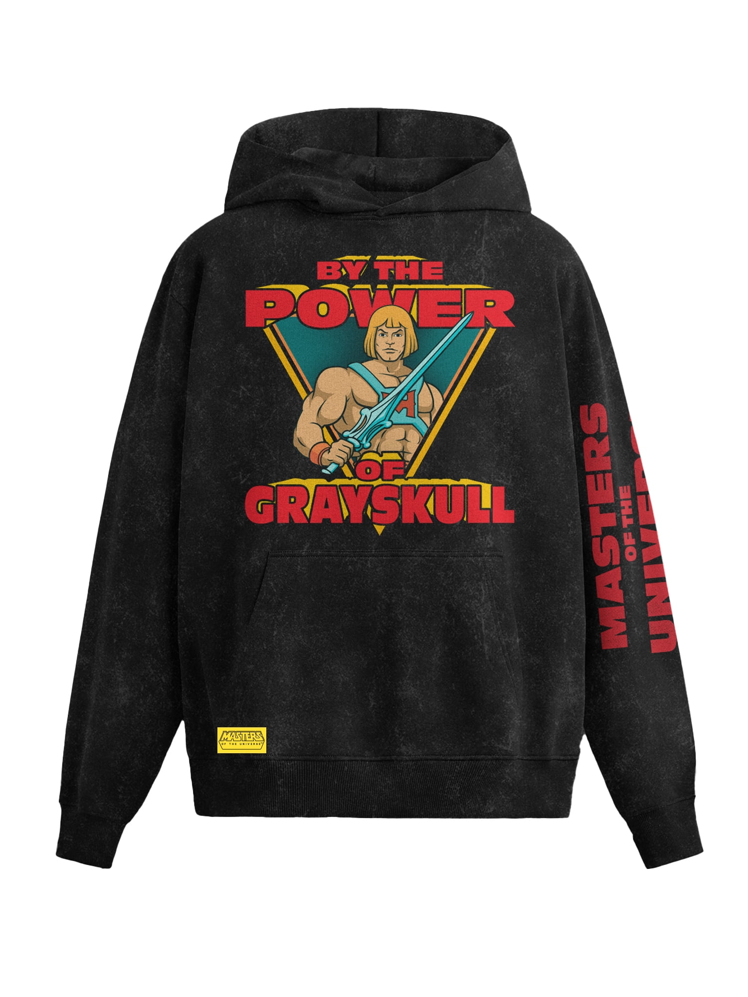 Masters of the Universe Men's and Big Men's Power of Grayskull Mineral Wash Graphic Hoodie, Sizes S-3XL