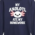 thumbnail image 3 of Instant Message - My Axolotl Ate My Homework - Toddler And Youth Long Sleeve Graphic T-Shirt, 3 of 6