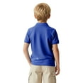 thumbnail image 2 of Zfeel Kids Polo, Soft Cotton-Poly Pique, Uniform Top for Boys & Girls, Sport Royal, M, 2 of 4