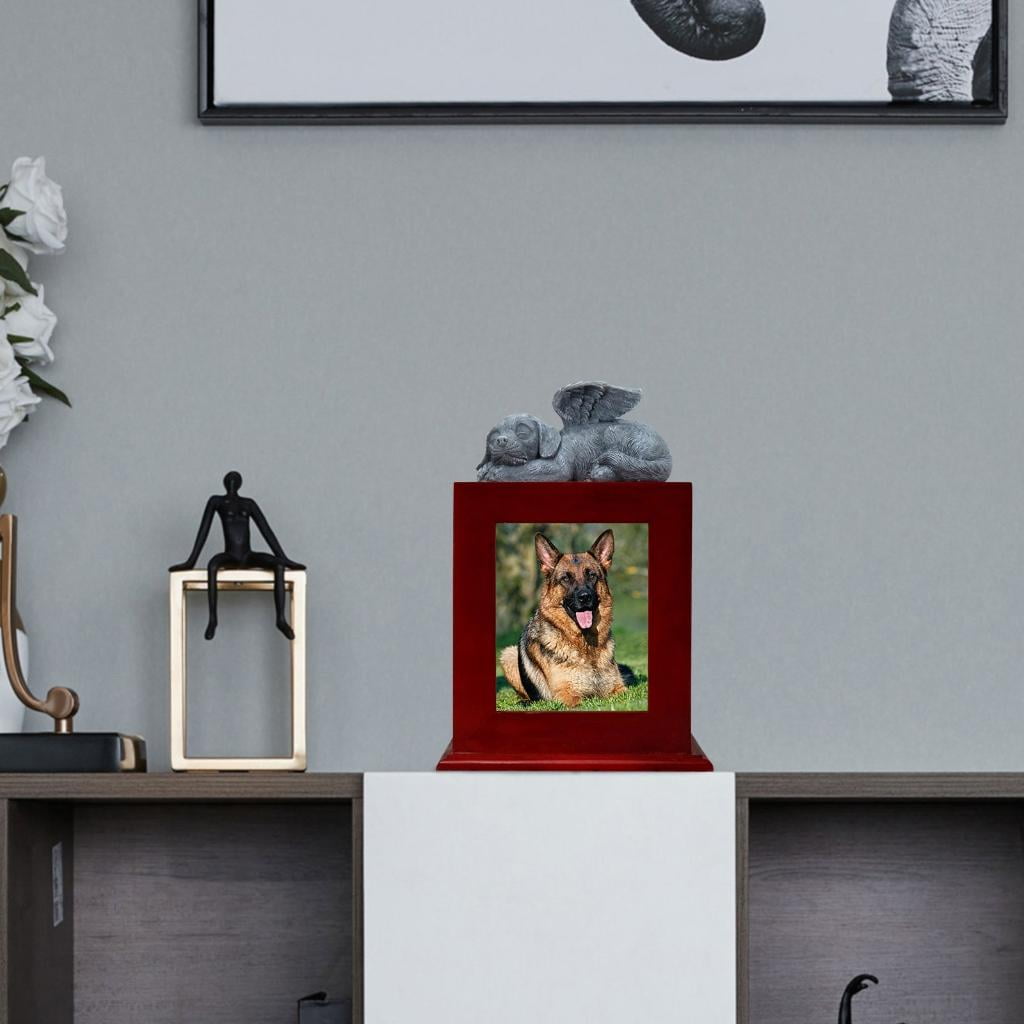 Giaone Dog Funeral Cremation Urn for Ashes Pet Wood Memorial Urns for Funeral