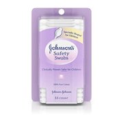 Johnson's 008256OurBundle Non-Chlorine Bleached Safety Ear Swabs for Babies and Children, 55 ct ( Pack of 2)