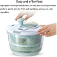 thumbnail image 5 of Large Salad Spinner. Lettuce Spinner Dryer Easy to Clean. Salad Washer Mixer Easy Spinning and Quick Drying. Salad Spinner Leaf Dryer Ideal for Vegetables and Fruits. 26X16X19Cm Blue, 5 of 5