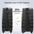 thumbnail image 3 of Luggage Sets 3 Piece, Hardside Expandable Suitcase Set with Spinner Wheels, Travel Suitcase, Lightweight Luggage with TSA Lock (Black), 3 of 9