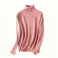thumbnail image 4 of Tnhcen Women's Lightweight Turtleneck Sweater Fall Soft Stretch Knit Top Classic Solid Color Long Sleeve Shirt Comfortable High Neck Pullover S-2XL, 4 of 6
