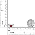 thumbnail image 6 of Gem Stone King 10K Two Tone Gold Ruby Red Mystic Topaz and Lab Grown Diamond Engagement Ring for Women | 1.14 Cttw | Oval 7X5MM | Gemstone November Birthstone | Size 7, 6 of 6