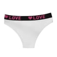 thumbnail image 6 of Lunuaoe Women's "LOVE" Waistband Cotton Briefs, Sporty Triangle Panties, Breathable Mid-Low Waist Underwear, 6 of 9