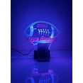 thumbnail image 7 of American Football Sports Fan Team Sports Themed Ball Lamp Night Light LED Personalized Free Name Room Man Cave Decor 16 Colors & Remote, Made in America! (New England), 7 of 7