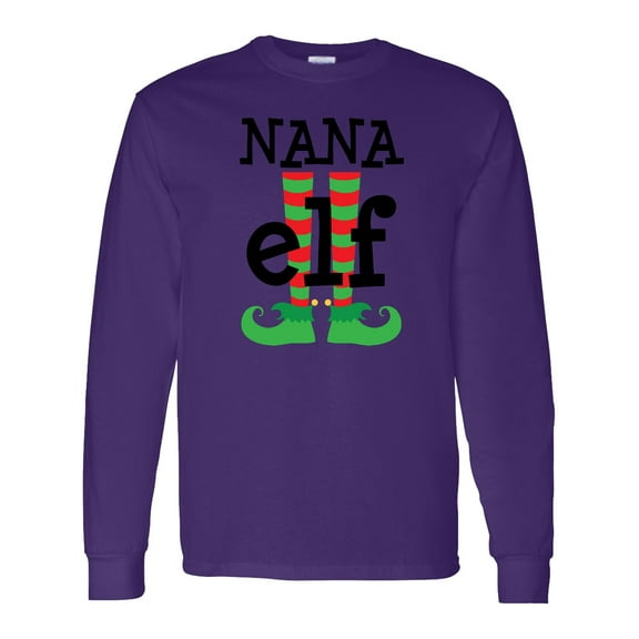 Inktastic Nana Elf Christmas Long Sleeve T-Shirt