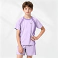 thumbnail image 6 of Sentuca Girls Athletic Outfit Sets Short Sleeve Crewneck T Shirts and Shorts Kids Clothes Summer Outfits Size 7-8 Years, 6 of 7