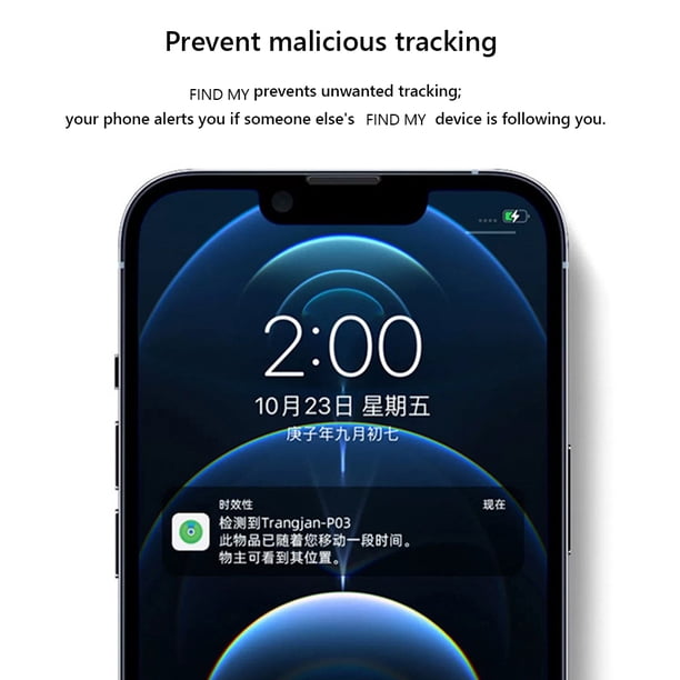 Rastreador inteligente GPS inalámbrico que funciona con Apple Find My APP Recordatorio antipérdida
