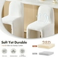 thumbnail image 3 of Dayalane Modern Bar Stool, 26" Upholstered Chenille Counter Height Stools with Back Support, Armless Kitchen Island Chair Side Stool with Footrest, No Assembly Required, White, 3 of 6