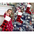 thumbnail image 2 of 6pcs Medias de Navidad- 17.3 pulgadas Rojo Negro Buffalo Plaid Medias de Navidad Chimenea Medias colgantes para la familia Decoración de Navidad Holiday Se Feliz Sencillez, 2 of 3