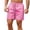 Pink, variant on Casual Shorts for Men 2026 Summer Lightweight Elastic Waist Relaxed Fit Paisley Print Beach Shorts with Pockets