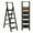 Black#1, variant on 4-Step Folding Ladder - Lightweight Steel Step Stool with Anti-Slip Pedals & Safety Handle, 54" Tall for Home, Kitchen & Office, Black
