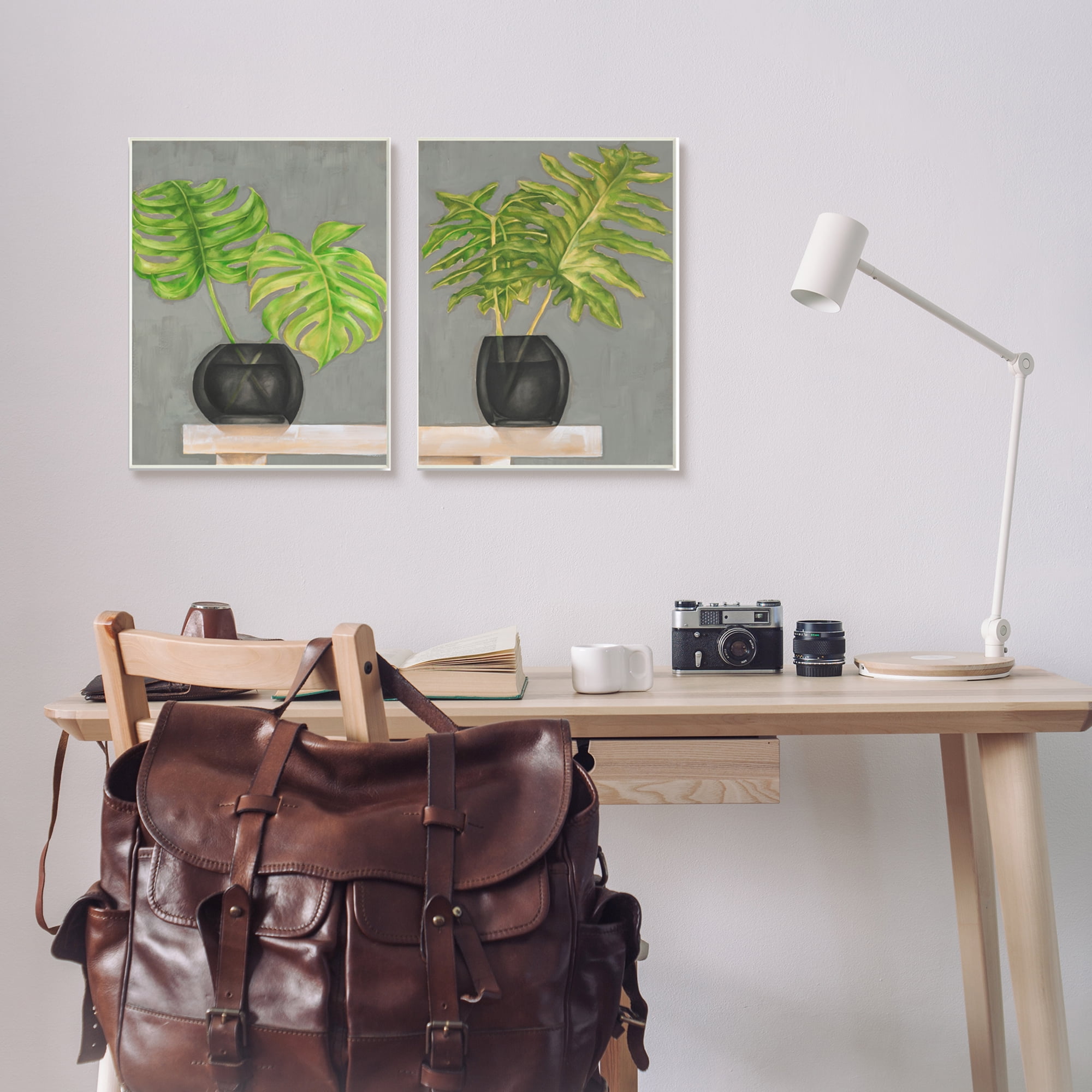 Stupell Indtries Tropical Plant Fronds Monstera Interior Still Life,13 x 19,Design by Jennifer Goldberger&nbsp;