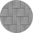 thumbnail image 1 of Ahgly Company Machine Washable Indoor Round Transitional Sonic Silver Gray Area Rugs, 4' Round, 1 of 7